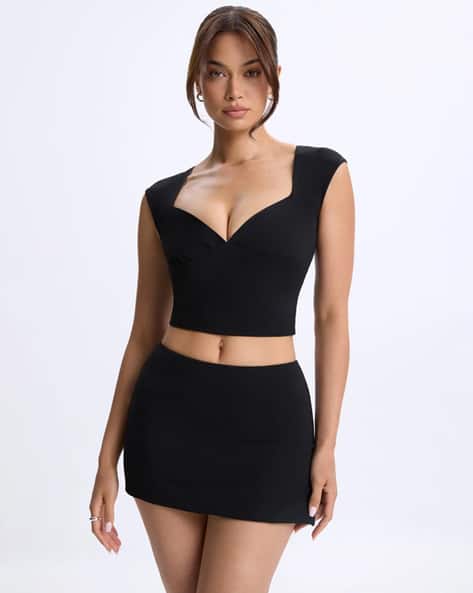 WANQUILA Women Sweatheart Neck  Blouse
