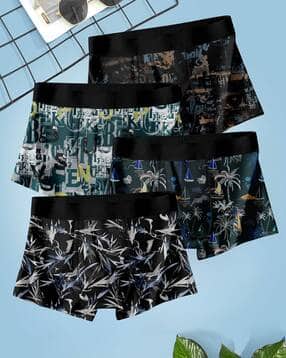 xqsee Men Pack of 4 Printed Trunks-picture-46