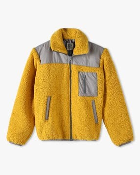 yb dnmx Boys Patterned Boxy Fit Cotton Sherpa Jacket-picture-24