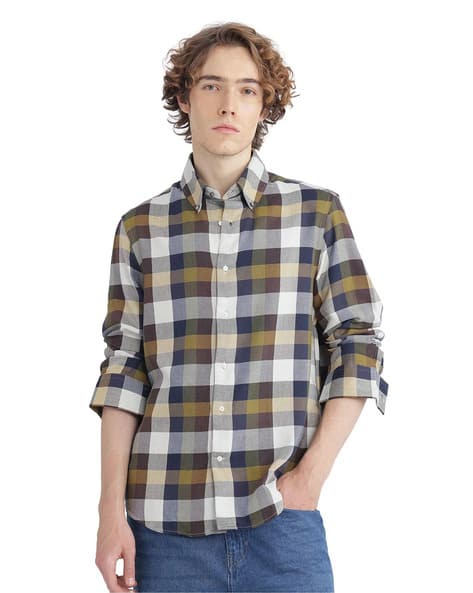 Rare Rabbit Men Checks Oversized Fit Shirt