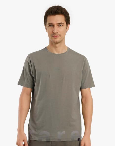Rare Rabbit Men Regular Fit Crew-Neck T-Shirt