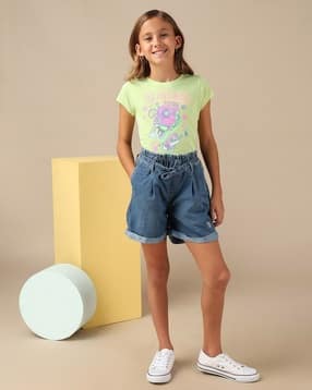 u.s. polo assn. Girls Graphic Print Regular Fit Round-Neck T-Shirt-picture-41