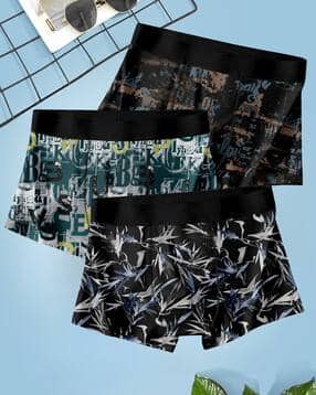 xqsee Men Pack of 3 Printed Trunks-picture-0