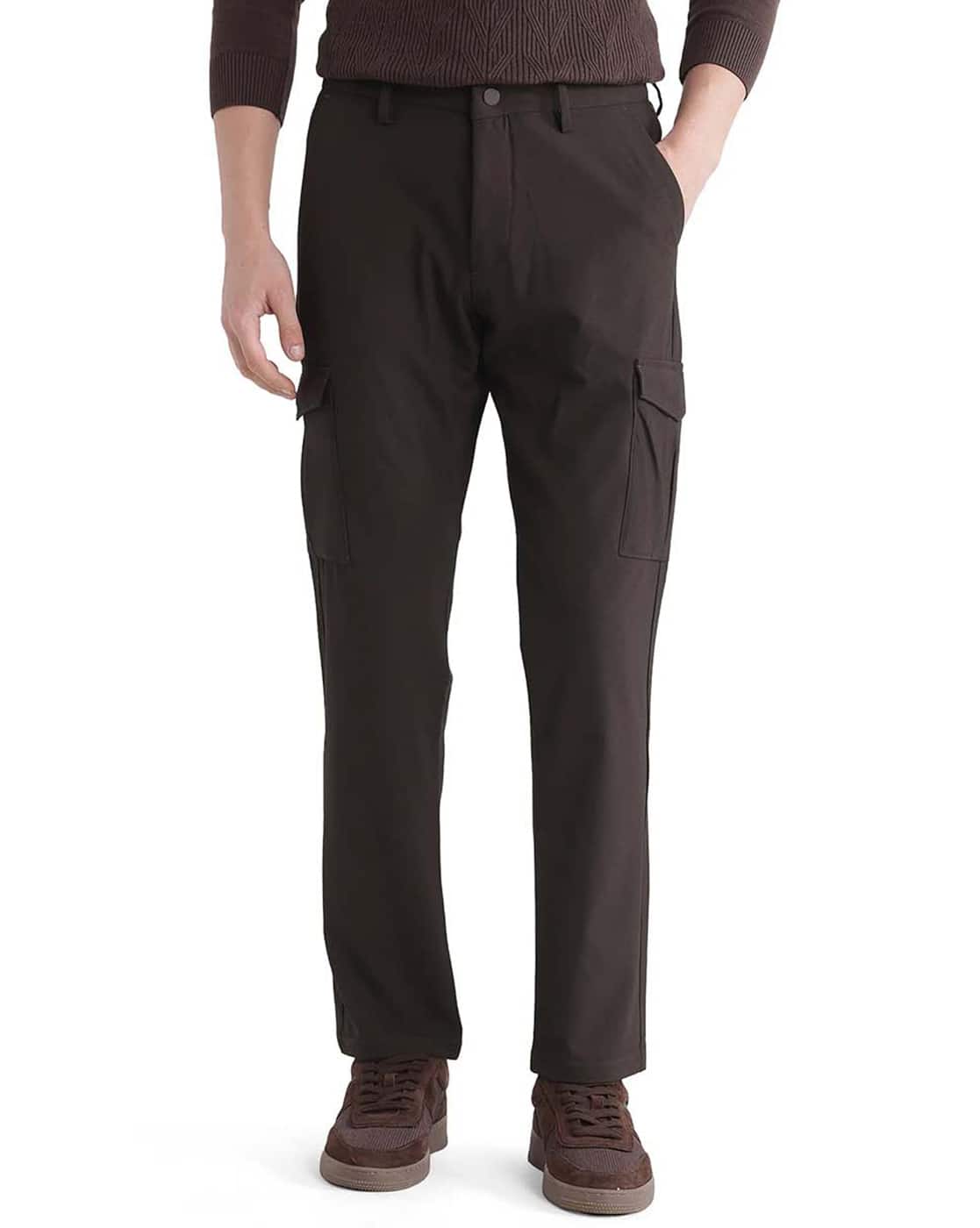 Men Mid Rise Relaxed Fit Trousers