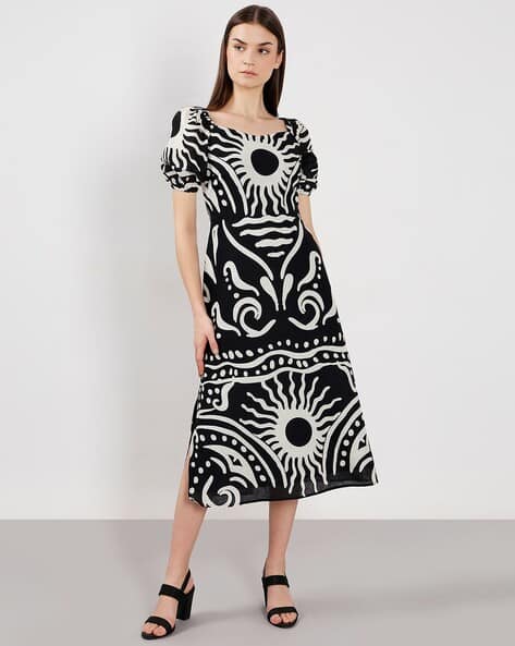 vero moda women printed fit & flare dress Buy Vero Moda Women Printed Fit & Flare Dress Online