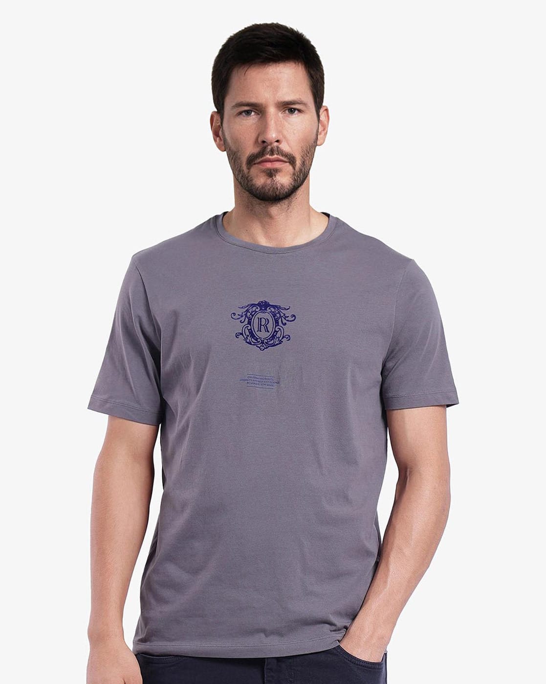 Men Graphic Print Regular Fit Crew-Neck T-Shirt
