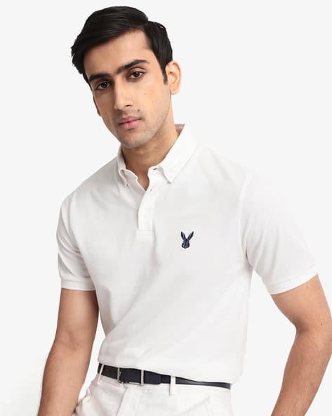 Rare Rabbit Men Regular Fit Polo T-Shirt