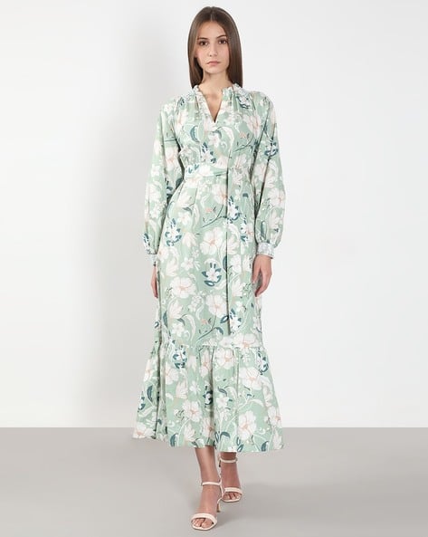 Vero Moda Women Floral Print Midi Fit & Flare Dress