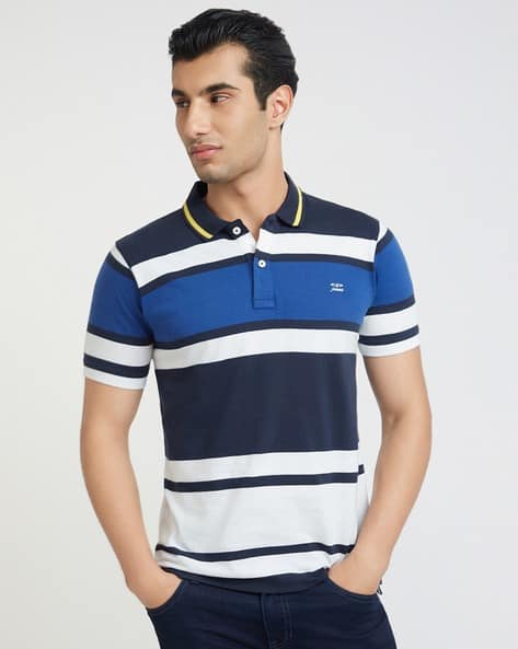 Colorplus Tailored Fit Striped Polo T-Shirt