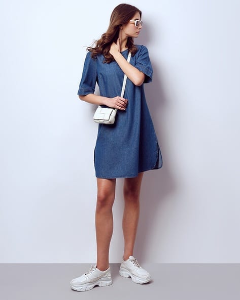 Vero Moda Women Round-Neck Shift Dress