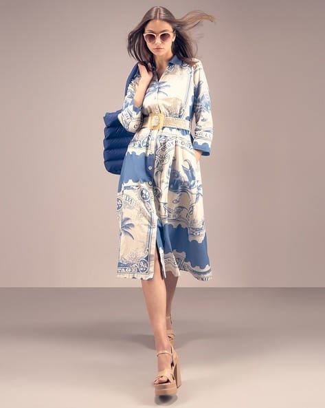 Vero Moda Women Tropical Print Shirt Dress