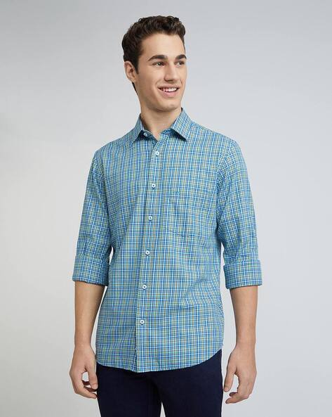 Colorplus Men Checked Regular Fit Shirt with Patch Pocket