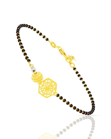 Whp Jewellers Women Yellow Gold Beaded Bracelet