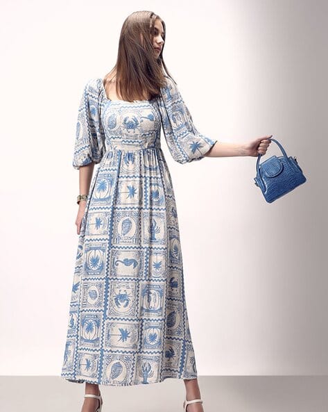 vero moda women printed fit & flare dress Buy Vero Moda Women Printed Fit & Flare Dress Online