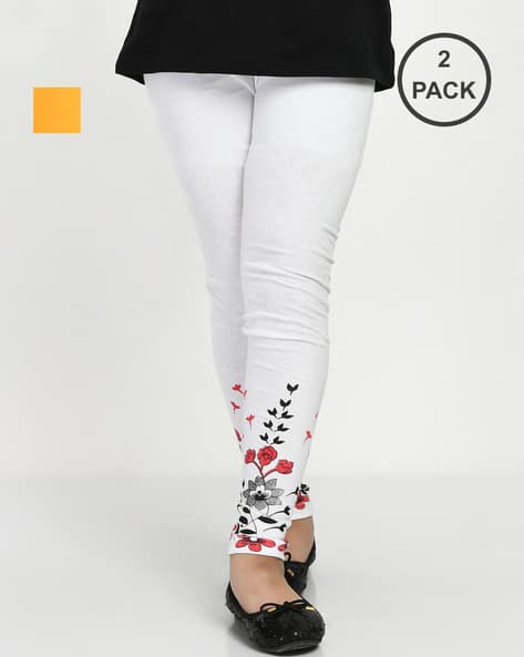 Pixie N Prince Girls Pack of 2 Floral Print Leggings