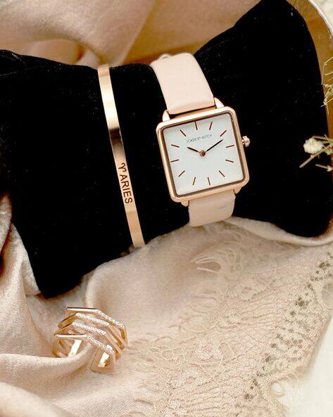 Joker & Witch Set of 3 Women JWLT147 Analogue Wrist Watch with Bracelet & Ring