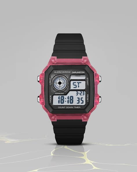 Carlington Men Wrist Watch - Endurance 9079 Red Black