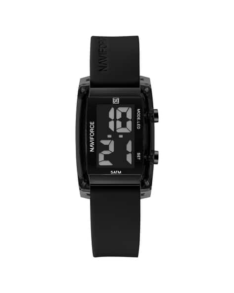 Women NF7118-B/B Digital Wrist Watch with Tang-Buckle Closure