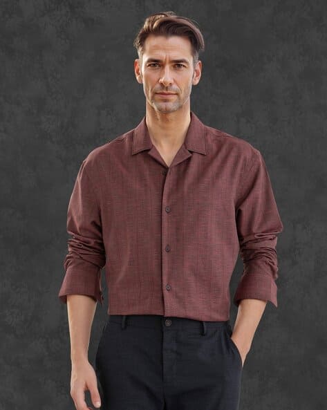 Buy Rare Rabbit Men Spread Collar Regular Fit Online | Ajio.com