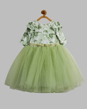 toy balloon kids Girls Round Neck Fit and Flare Dress -picture-51
