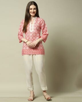 rangriti Women Straight Pants wit Elasticated Waist-picture-16