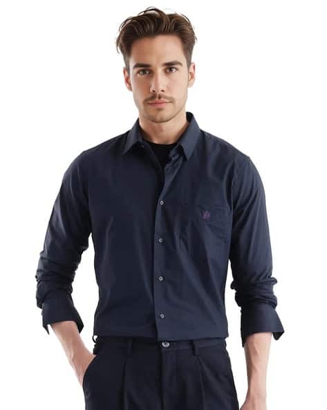 Rare Rabbit Men Regular Fit Shirt with Patch-Pocket