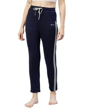 blinkin Women Striped Fitted Trackpants with Insert Pockets-picture-34