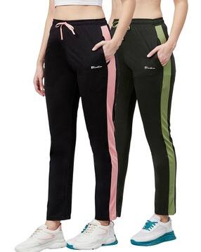 blinkin Women Pack of 2 Colourblock Fitted Trackpants with Insert Pockets-picture-50