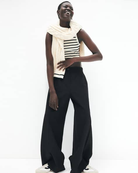 mid rise wide leg pants