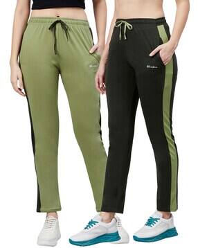 blinkin Women Pack of 2 Colourblock Fitted Trackpants with Insert Pockets-picture-18