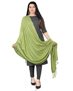 ebadat Women Embellished Dupatta with Tassels-picture-36