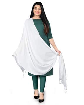 ebadat Women Embellished Dupatta with Tassels-picture-45