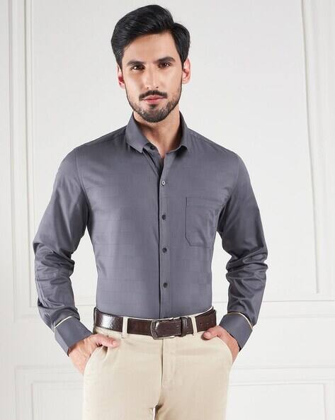 LOUIS STITCH Men Self-design Regular Fit Shirt