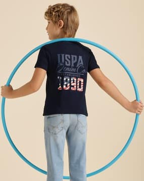 u.s. polo assn. Boys Typographic Print Crew-Neck T-Shirt-picture-50