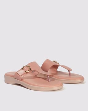 hi-attitude comfort Women Thong-Strap Flip-Flops with Metal Accent-picture-24