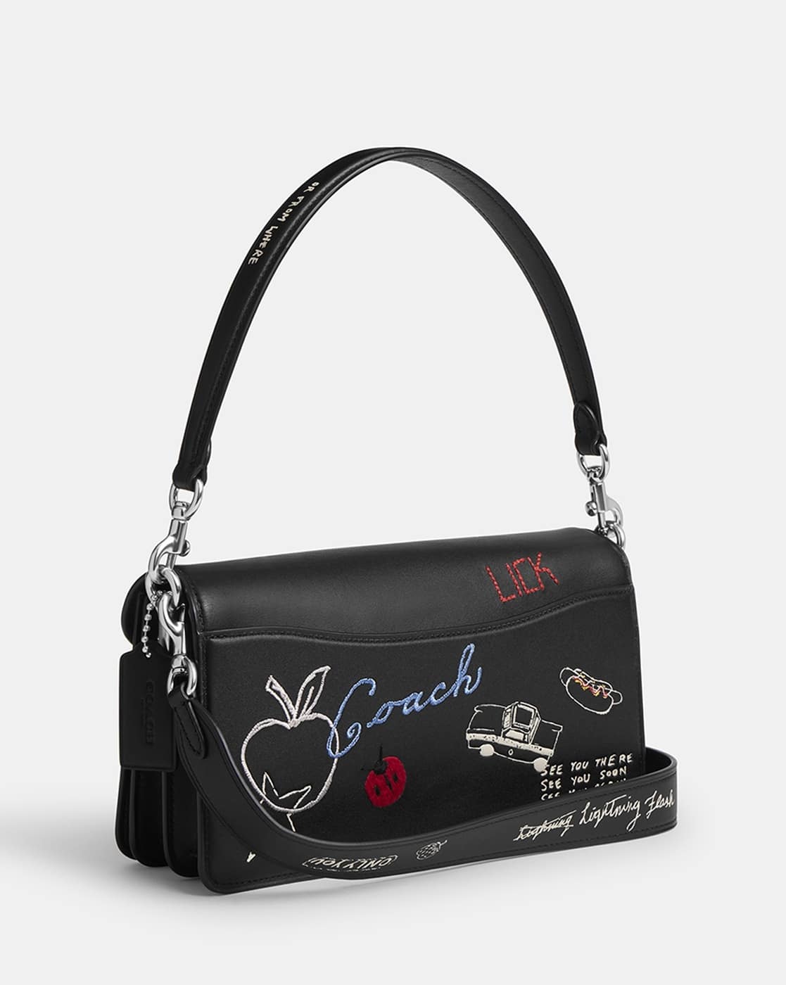 Buy Coach Tabby Small Shoulder Bag with Sketch Print | Black Color