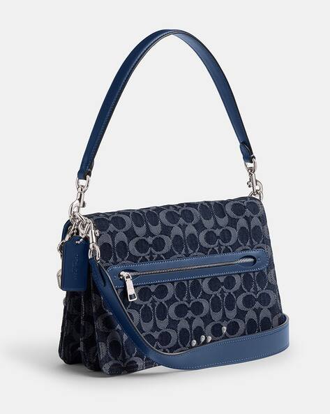 Buy Coach Signature Denim Chain Tabby Small Shoulder Bag | Indigo