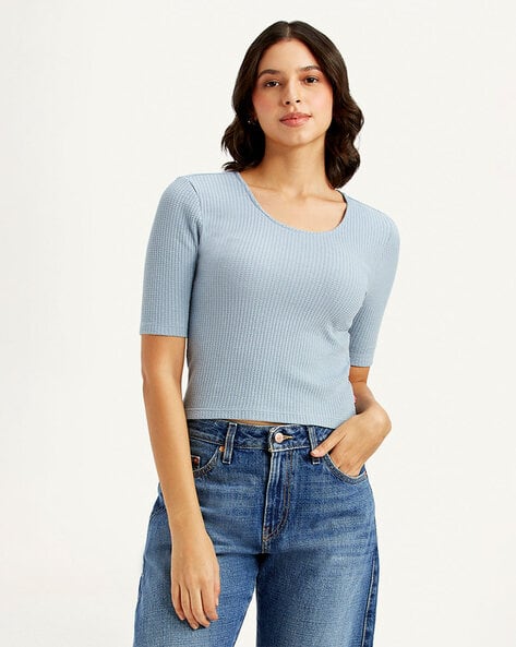 LEVI'S Women Fitted Textured Top