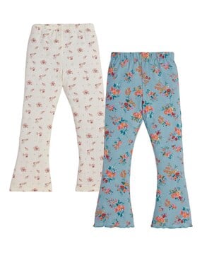 juscubs Pack of 2 Floral Print Leggings with Elasticated Waistband-picture-49