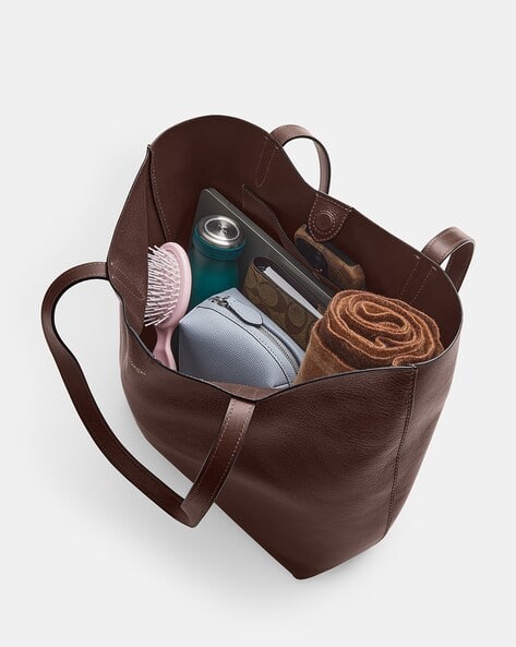 Structured Leather Tote Tall Structured Tote Structured Leather