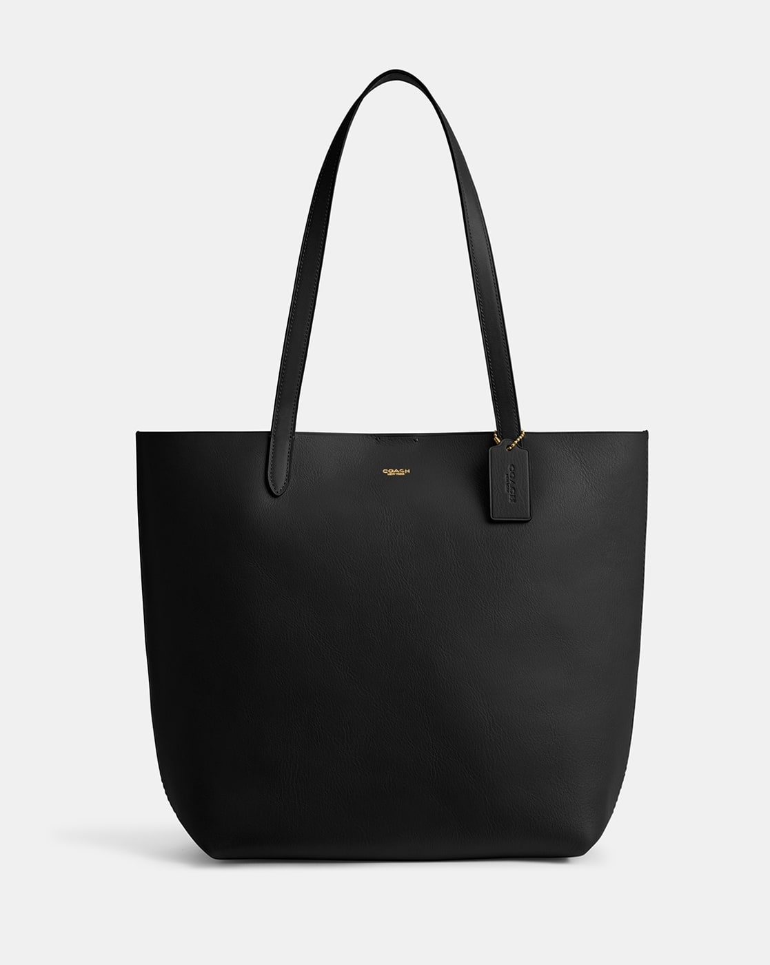 Buy Coach Manhattan Leather Tote Bag | Black Color Women | AJIO LUXE