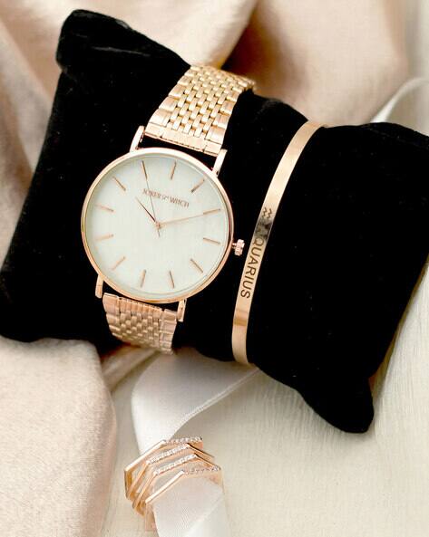 Joker & Witch Women Analogue Watch with Bracelet & Ring - JWLT73