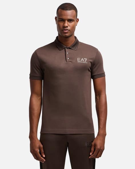 Label Viscose Jersey Polo T-Shirt