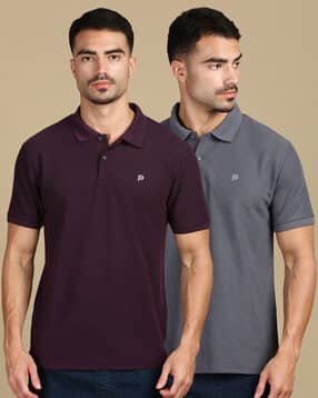 lux parker Men Pack of 2 Lounge Polo T-Shirts-picture-52