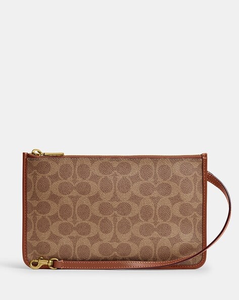 Buy Coach Signature Canvas New York Zip Small Pouch | Beige