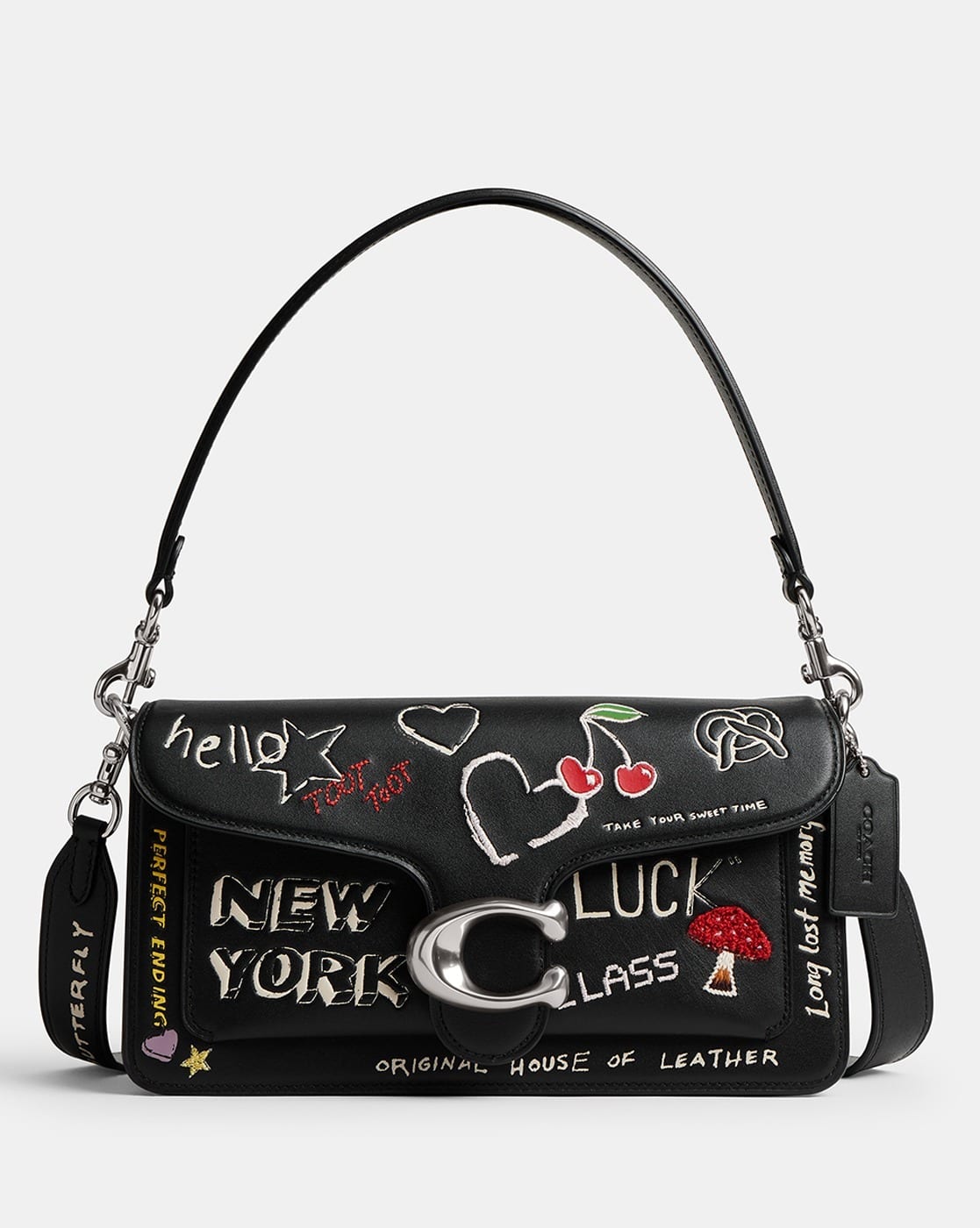 Buy Coach Tabby Small Shoulder Bag with Sketch Print | Black Color