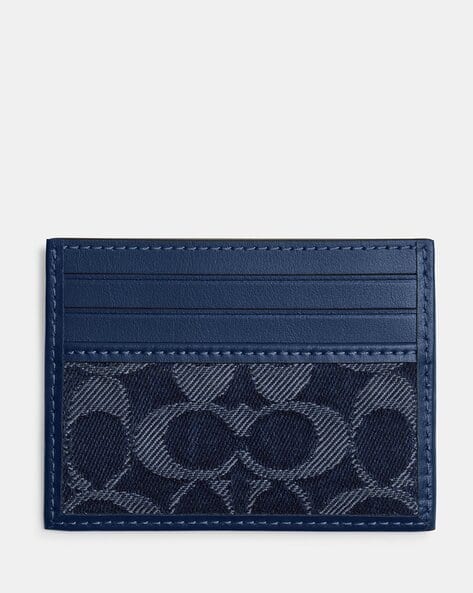 Buy Coach Card Case In Signature Denim Blue Color Men AJIO LUXE