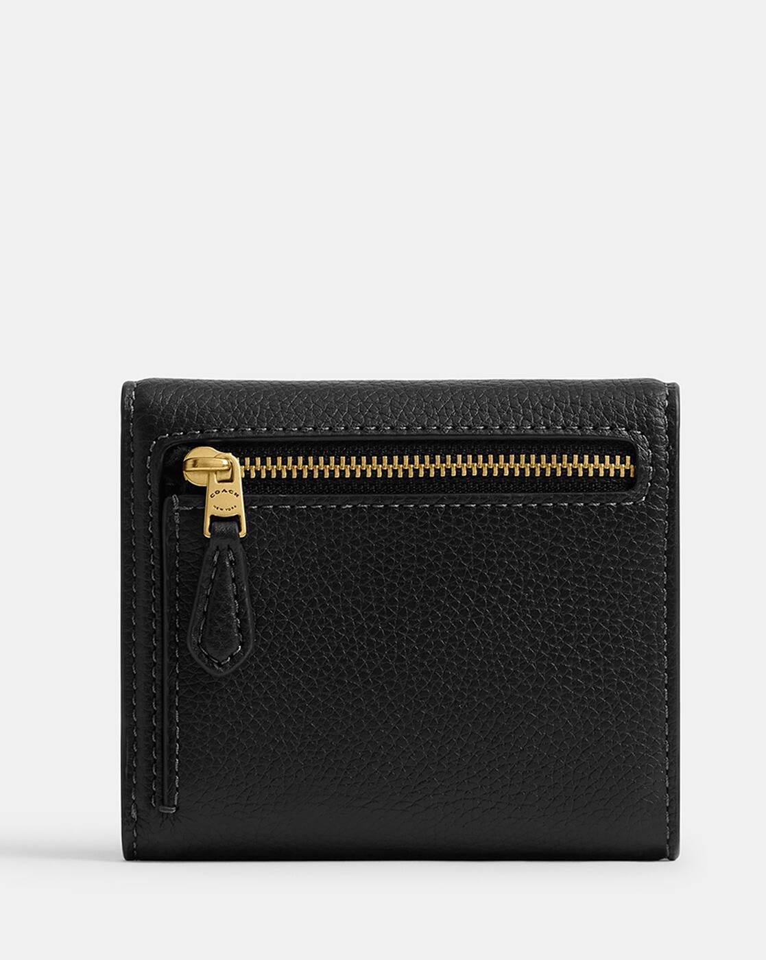 Buy Coach Mila Small Flap Wallet | Black Color Women | AJIO LUXE