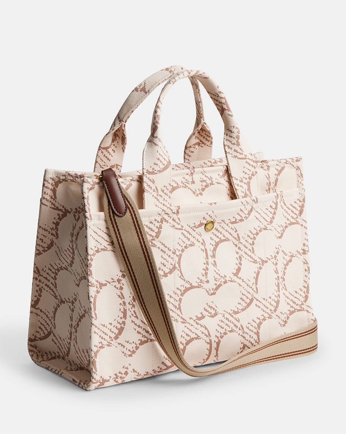 Buy Coach Signature Canvas Cargo Tote Bag | Beige Color Women