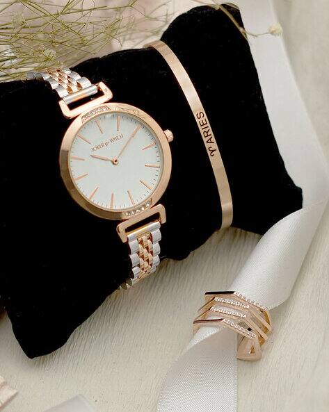 Joker & Witch Women Analogue Watch with Bracelet & Ring - JWLT87